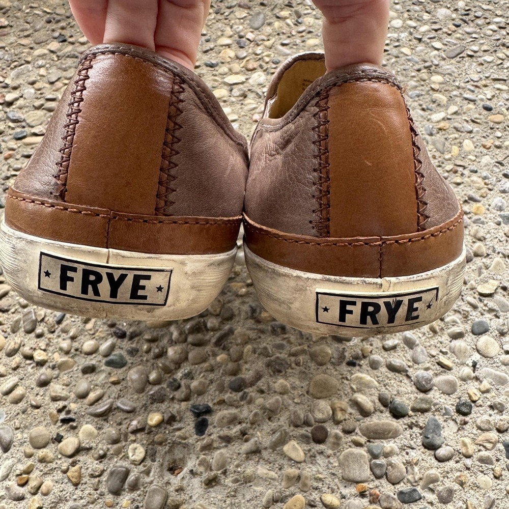Frye Gavin Slip On Shoes Mens Size 11.5 Brown Leather Casual Loafers Sneakers - Picture 13 of 14